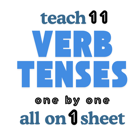 11-Verb Timeline (1 verb tense at a time)