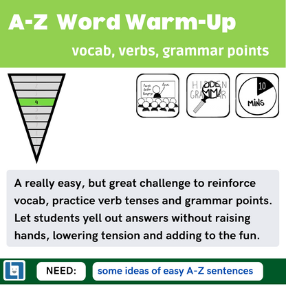 A-Z Word Warm-Up