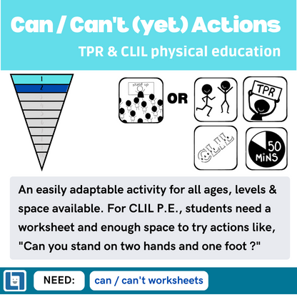 Can / Can't (yet) Actions