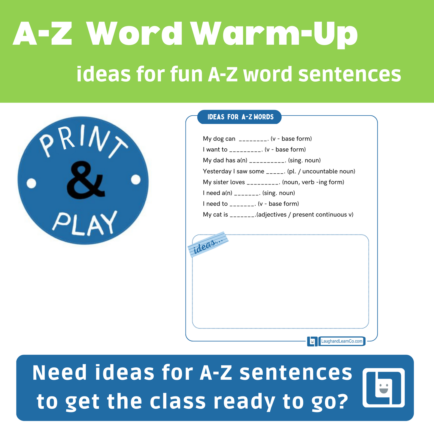 A-Z Word Warm-Up