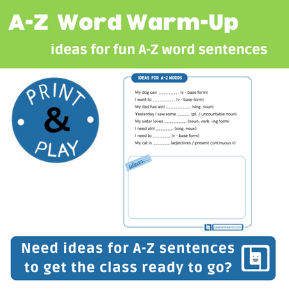 A-Z Word Warm-Up